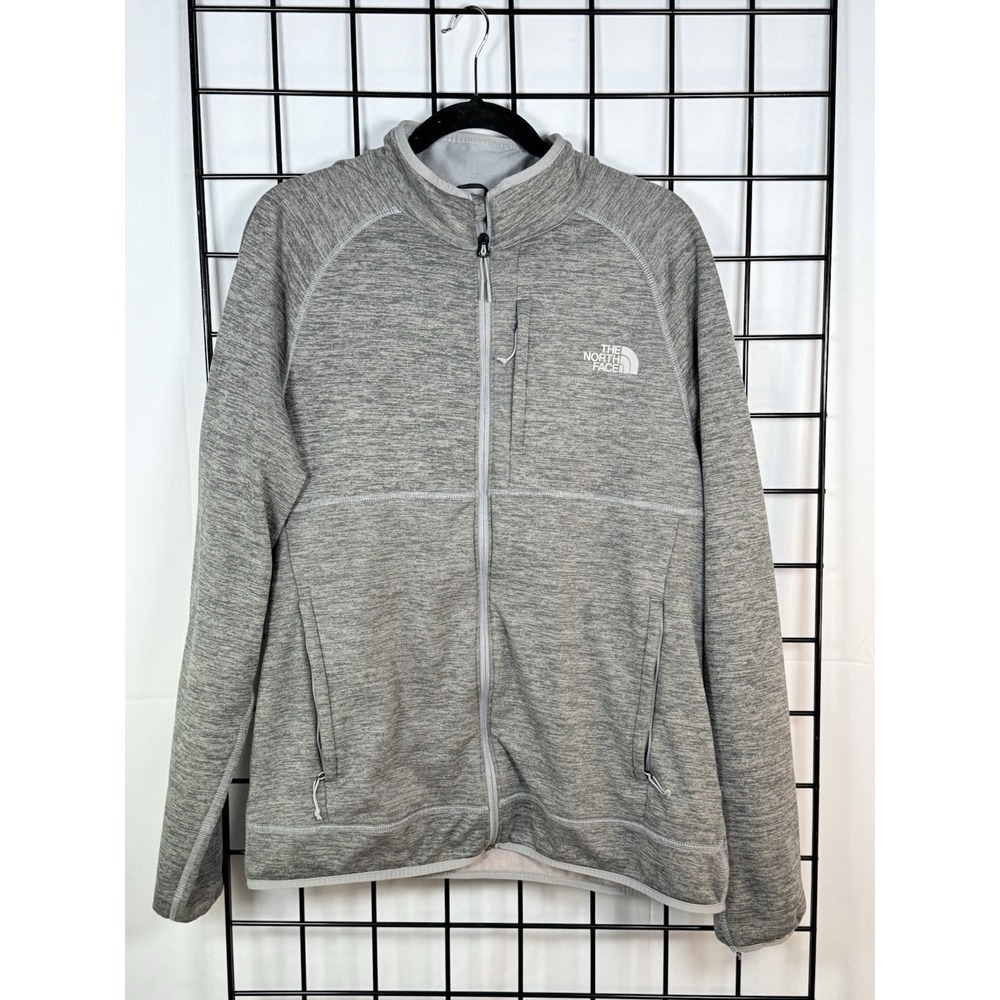 The North Face Canyonlands Full Zip Mens L Heather Gray Fleece Lined‎ Outdoor